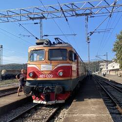 The train ready to leave Bar Station, Montenegro