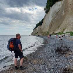 Über steile Stahltreppen, für Hunde ungeeignet, gings einmal ganz nach unten!