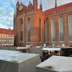 Blick aus dem Appartement auf die Marienkirche