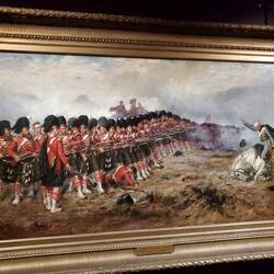 Famous Scottish painting titled "The Thin Red Line"