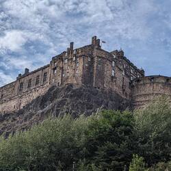 Edinburgh Castle as seen from below