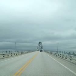 The bridge over Lake Champlain, into Vermont.