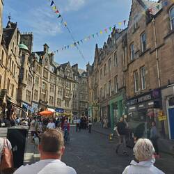 Street off the Royal mile where we popped in for a bit of tea