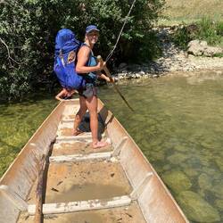 Eine Seilfähre über den Fluss