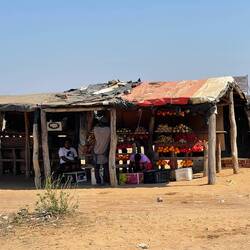 Small shopping center on the way to Hwange Park