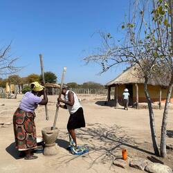Pounding millet