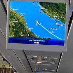 Die Flugroute - über die Adria