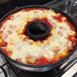 Danach gab's zum Abendessen Gnocchis überbacken aus dem Omnia