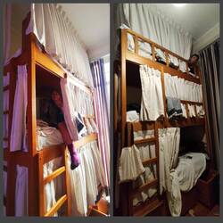 Unsere Betten im shared room🛏️