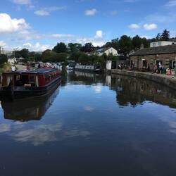 The basin at the top of the staircase locks
