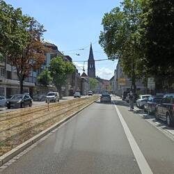 Dann ging es weiter zum nächsten Stellplatz, quer durch Freiburg