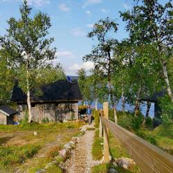 The hut has no running water, but a huge lake 😂😂😂!