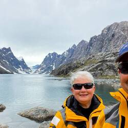 A "commemorating our tundra hike" selfie — Inussuit Tasersuat, Greenland.
