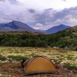Zeltplatz am Abend (Tag 85)