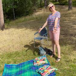 Da kommt unsere Picknickdecke zum ersten Mal zum Einsatz