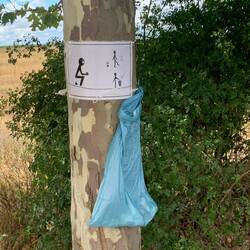 Pilgrims toilet- don't know why people shit on the way...