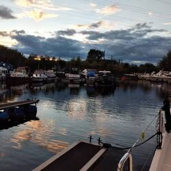 Abendstimmung im Hafen Merzig