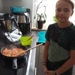 Heute hat Henry Rühreier zum Frühstück gemacht 😋