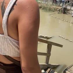 JORDAN, touching the JORDAN, standing in JORDAN. 😂