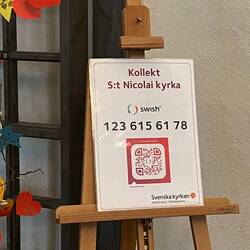 Selbst die Kollekte in der Kirche wird per Swish gefüllt