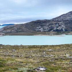 The flood plain-turned-lake ... yes, we needed our mosquito nets — Eqip Sermia, Greenland.