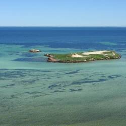 Small islands in the seagrass area