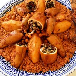 Couscous mit Tintenfisch