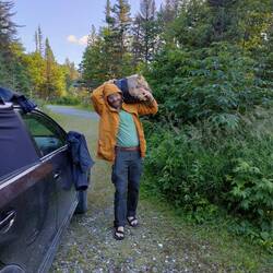 After the hike, we enjoyed a campfire / Nach der Wanderung haben wir ein Lagerfeuer gemacht