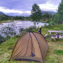 Zeltplatz am Abend (Tag 90) und für (Tag 91)