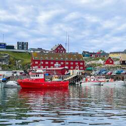View of the harbor as we await our turn to offload at the pier — Ilulissat, Greenland.