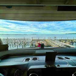 Vue depuis l'interieur du Camping-car