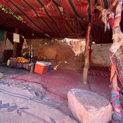 View from inside the hut