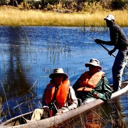 On the river in a makoro
