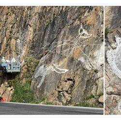 This is how they etch art into the cliffs — Sisimiut, Greenland.