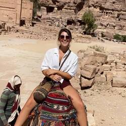 Jordan and Daisy, with the owner in the background