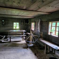 Inside Aukštaitija farmhouse