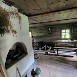 Inside Aukštaitija farmhouse