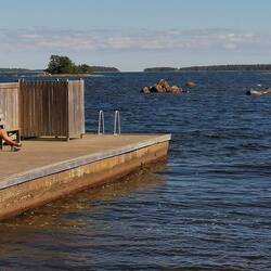 eune verdiente Wanderpause am Emån