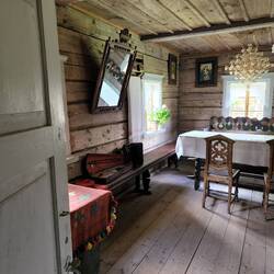 Inside a home on an Aukštaitija homestead