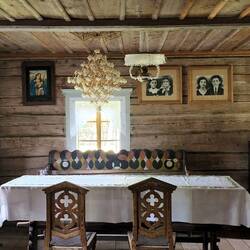 Inside a home on an Aukštaitija homestead