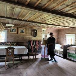 Inside a home on an Aukštaitija homestead