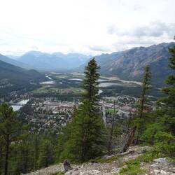 View of Banff town from Tunnel Mountain