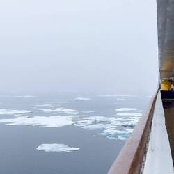 Sea ice en route to Arctic Canada — Baffin Bay, Greenland.