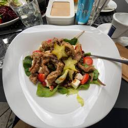 I had a duck salad for lunch on our first afternoon in Kaunas