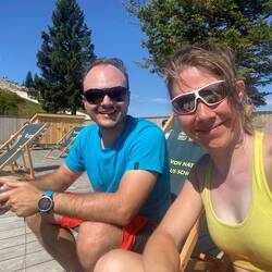 Oben angekommen - Brotzeit!