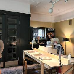 A study station at the M. K. Čiurlionis National Art Museum