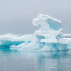 An eroded berg — Baffin Bay, Greenland.