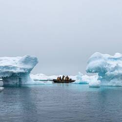 Even eroded, some of these bergs are pretty big — Baffin Bay, Greenland.