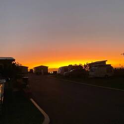 Sunset from Red Bluff caravan park