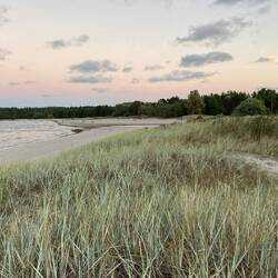 In Aminne konnte man als Zelter gleich hinter der Düne campen
